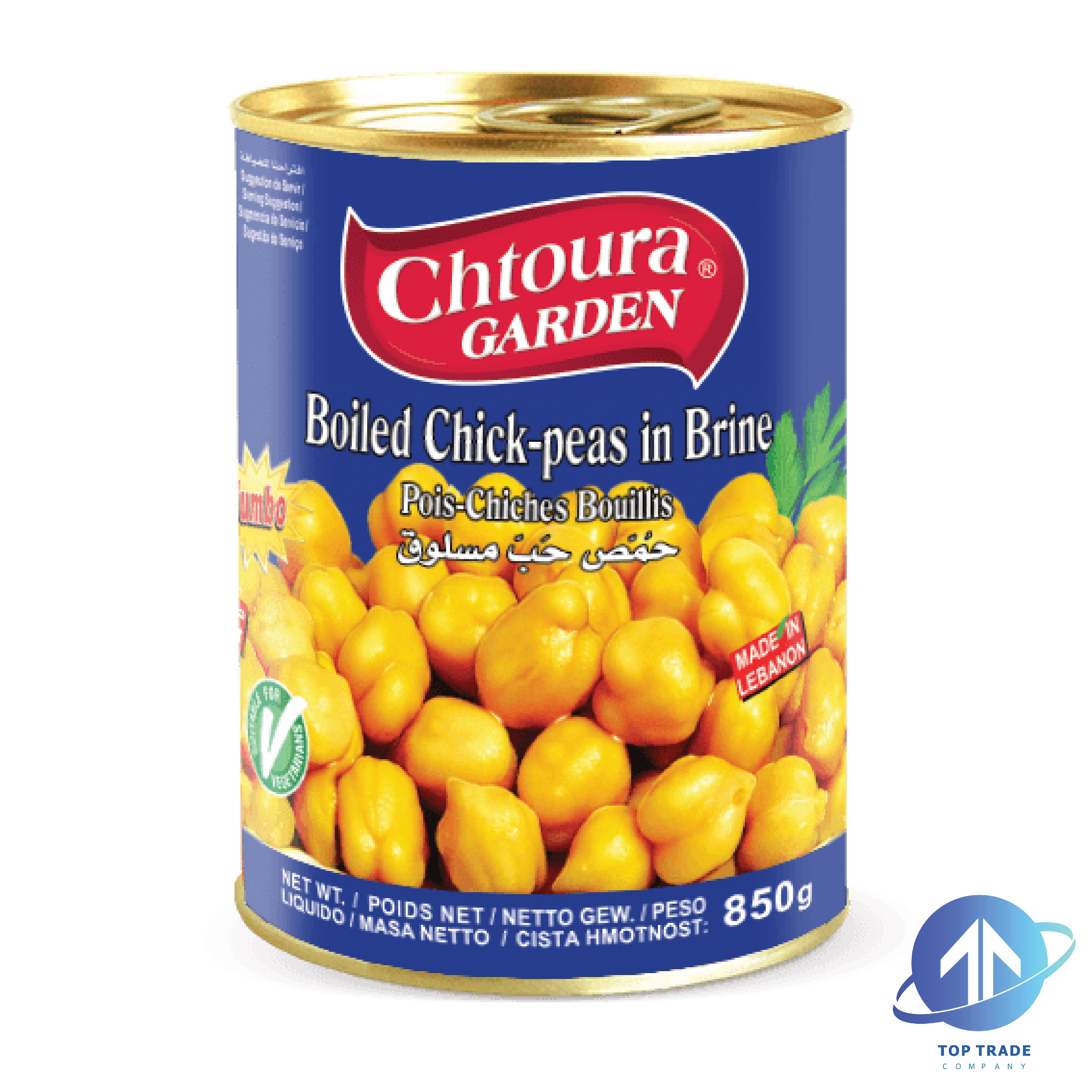 Chtoura Garden Boiled Chickpeas (Tin) 850gr